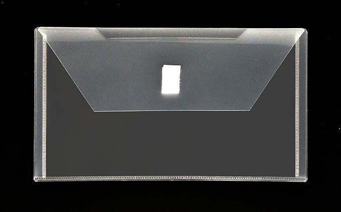 Lion Design-R-Line Poly Envelope with Extra Pocket, 6 x 9 Inches, Clear, Pack of 6 (92000-CR-6P)