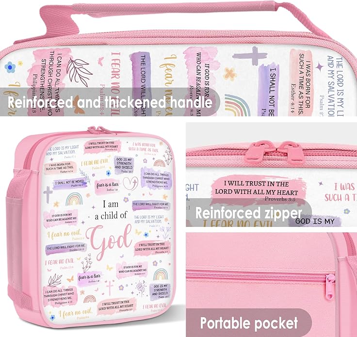 Bible Cover for Women, Bible Holder, Bible Cover With Handles, Bible Carrying Case, Bible Bags With Zipper and Pockets