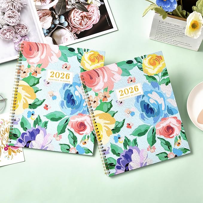 2026 Monthly Planner - 2026 Calendar, Jan. 2026 to Dec. 2026, 9'' x 11'', 12 Months Planner 2026, Monthly Tabs, Notes Pages, Back Pocket