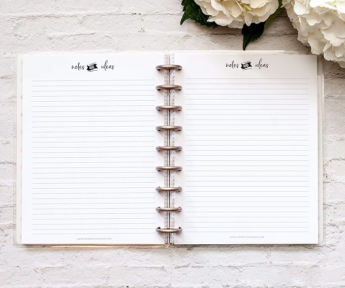 BetterNote Notes Refill Pages for Disc Notebooks, fits Happy Planner, Levenger Circa, TUL, Staples Arc, InkWell Press, Talia (Whimsy- 25 Sheets, 9-Disc, 7"x9.25")
