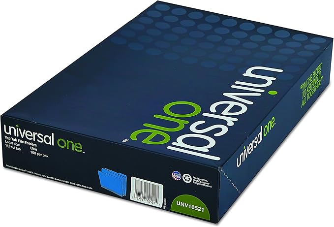 Universal One Bright Top Tab Classification Folder, Blue/Light Blue (10521)
