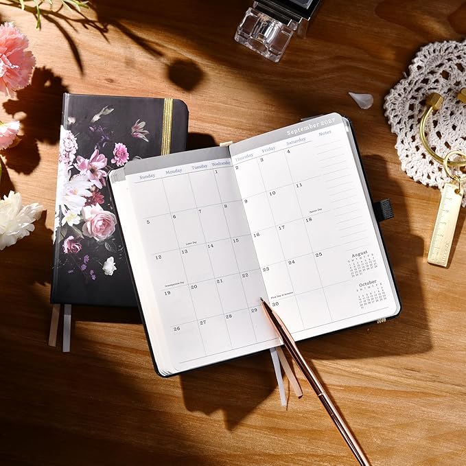 2026-2029 Pocket Planner/Calendar - JUL. 2026 - JUN. 2029, 3.8" x 6.4", 3 Year Monthly Pocket Planner/Calendar, Monthly Calendar with 61 Note Pages, Pen Holder, Elastic Closure, Bookmark
