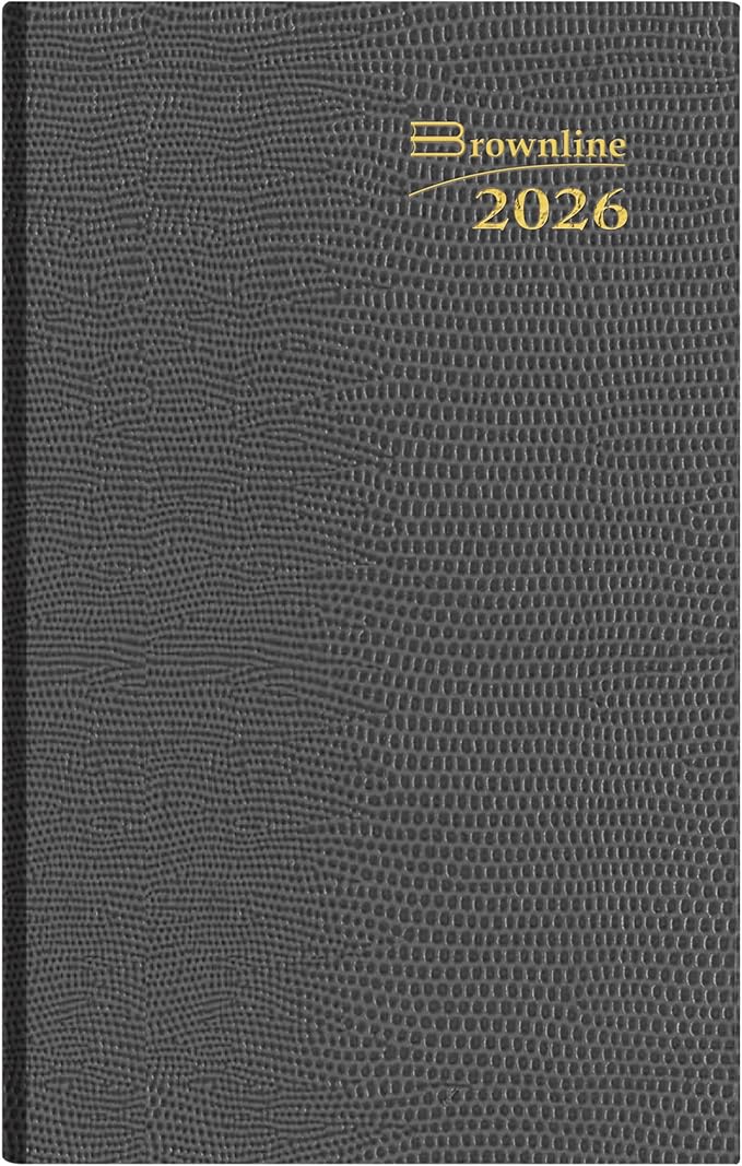Brownline® 2026 Traditional Daily Pocket Planner, Appointment Book, 12 Months, January to December, Perfect Binding, 4.75" x 3", Assorted Colors (CB301.ASX-26)