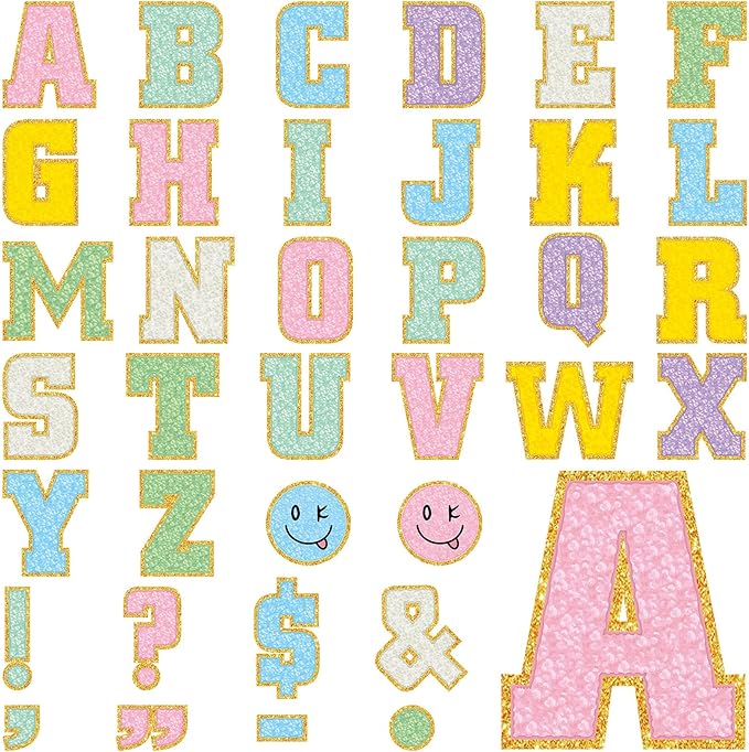 136 Pcs 12 in Extra Large Pastel Bulletin Board Letter Big Alphabet Letter Cutout Sticker Punctuation with Adhesive Dot Colorful Poster Classroom Wall Decor Back to School Education Learning Tool
