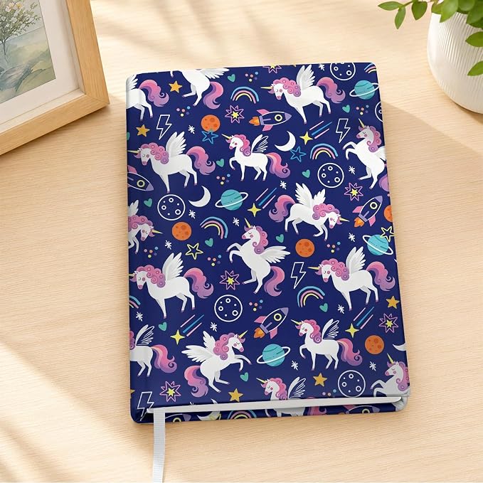 6 Pack Stretchable Book Covers, Jumbo Book Covers for Paperbacks Hardcover Books up to 9 x 11 Inches, Reusable Washable Protective Fabric Books Sleeves, Donuts