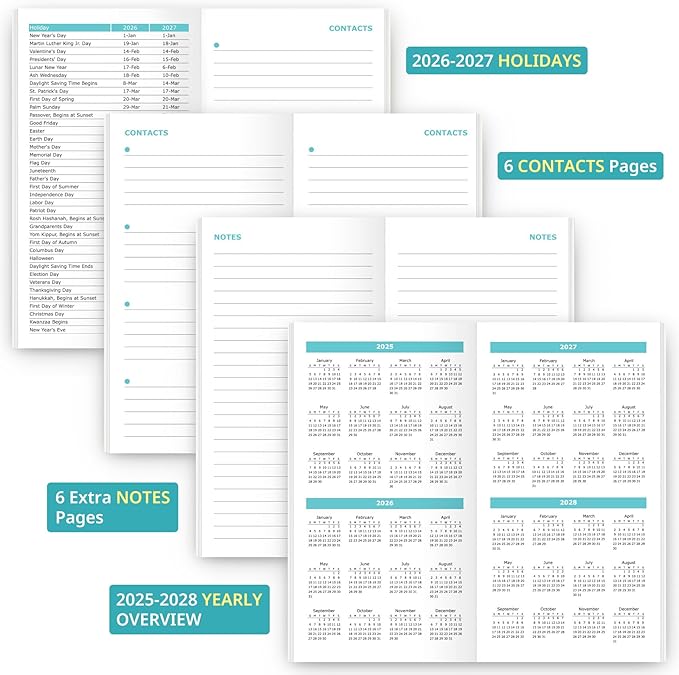 Pocket Calendar 2026-2027 for Purse, Two Year Monthly Planner Pocket Size, Jan 2026 to Dec 2027 Monthly Planner Small Size (6.5" x 3.5") - Emerald Shores