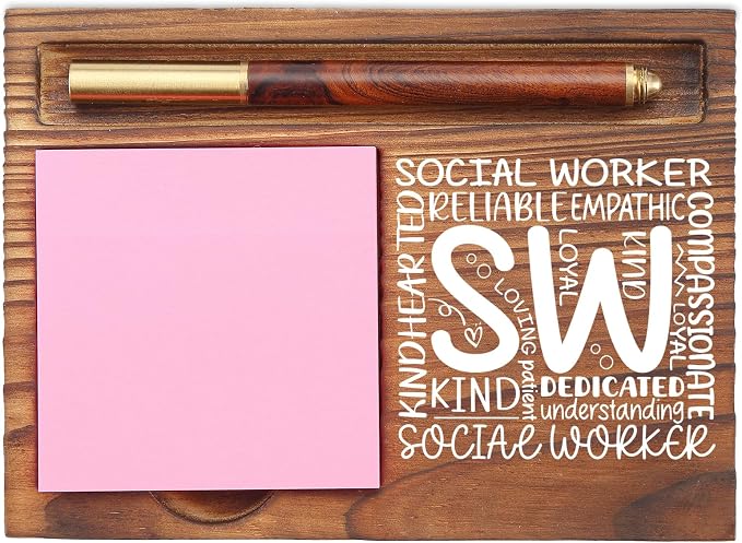 Social Worker Appreciation Gifts Inspirational Quote Social Services Appreciation Student Graduation School Counselor Therapist Thank You Gift Desk Self Stick Note Pad Holders EDP211