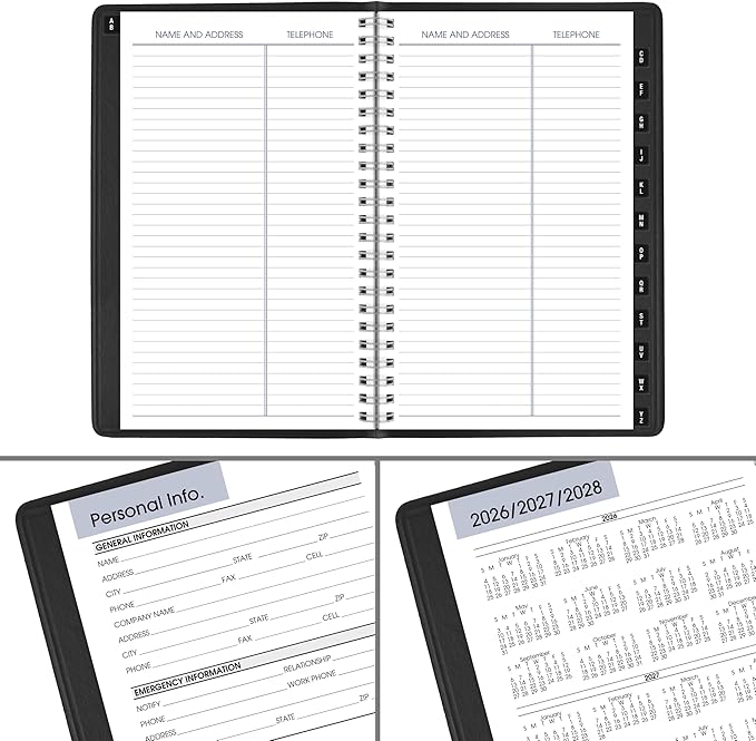 AT-A-GLANCE 2027 Appointment Book Planner, Weekly, 5" x 8", DayMinder, Black (G2100027)