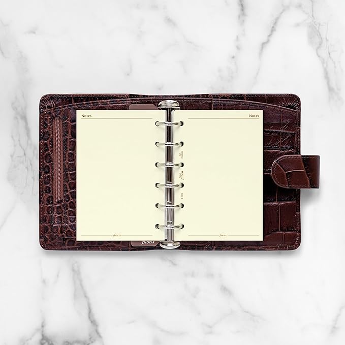 Filofax Calendar Diary Refill, Pocket Size, Week-to-View, Cotton Cream Paper, Unruled, English, 2025 (C68224-25)