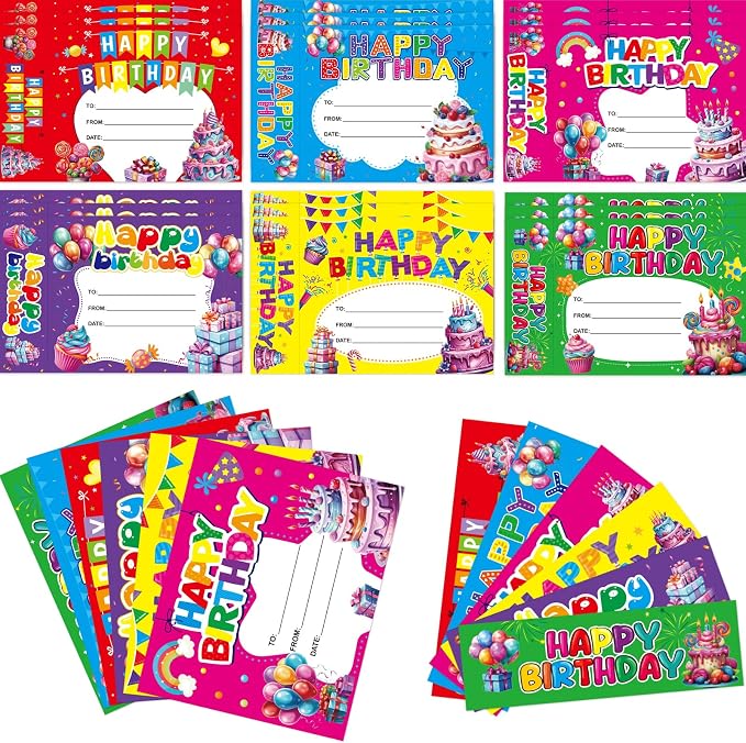 Happy Birthday Certificates for Kids 36pcs Birthday Bookmark Award for Students Classroom Teachers Supply