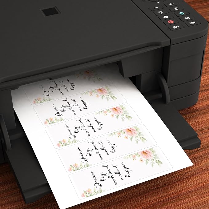Printable Bookmarks - Blank Bookmark Printing Paper for Inkjet & Laser Printers - 2" x 6" Perforated Bookmarks 5 per Page - 25 Sheets / 125 Book Marks (Bright White)