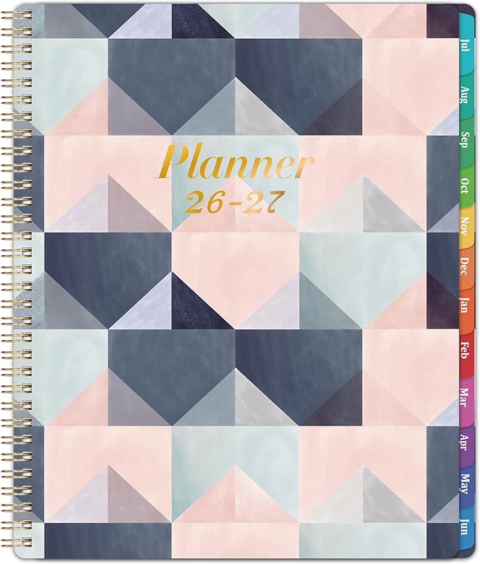 2026-2027 Planner - 9" x 11", JULY 2026 - JUNE 2027, Weekly & Monthly Academic Planner 2026-2027, Thick Paper, Back Pocket with 12 Monthly Tab