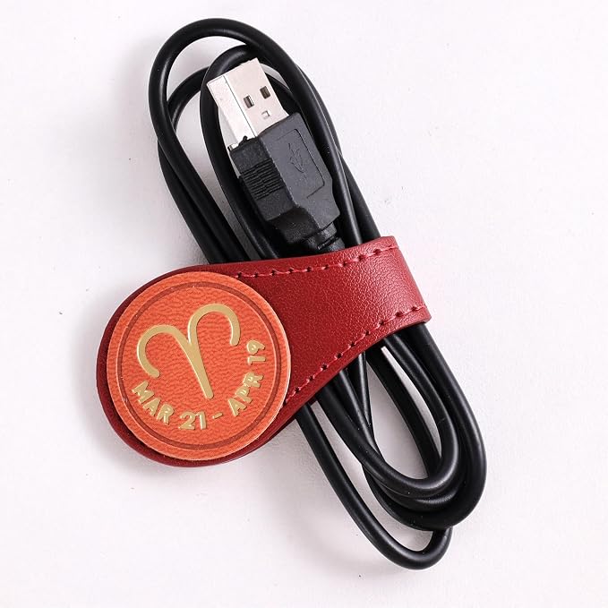 3 PCS Leather Magnetic Bookmark Clips, Zodiac PU Leather Bookmarks for Book Lovers, Full Set of Book Clip Accessories, Fire Sign