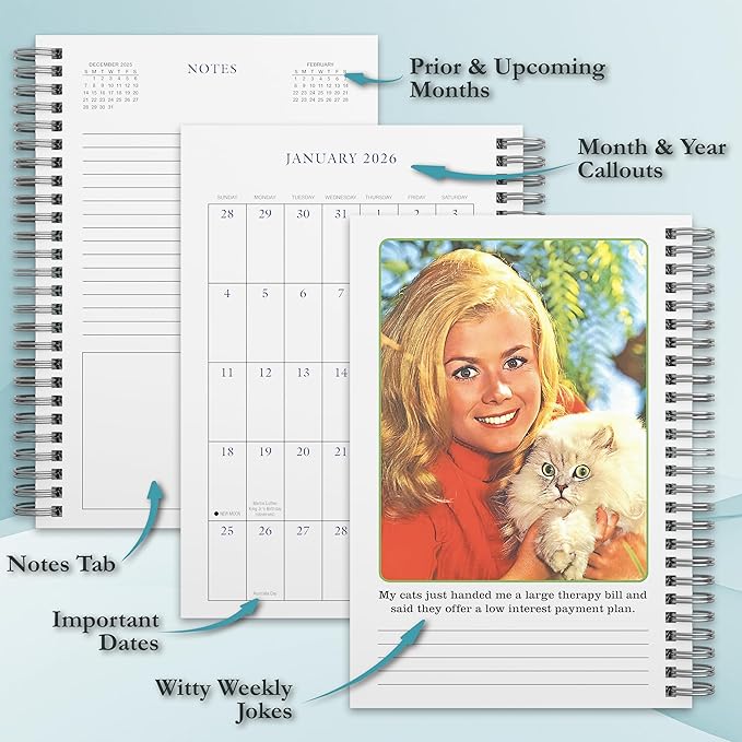 2026 Planner, 16-Month Weekly & Monthly Engagement Calendar with Funny Sarcastic Quotes & Sassy Humor for Women, 2026, 6" x 9", The B Word