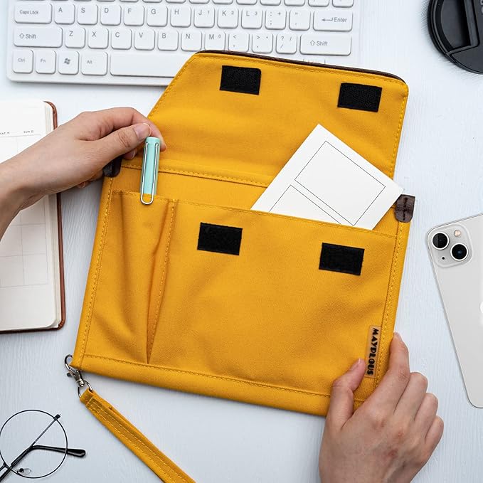 A5 Conference Folder Business Organiser Bag Notepad Carrying Case Document Case A5 Portfolio Organiser (Fresh Orange)