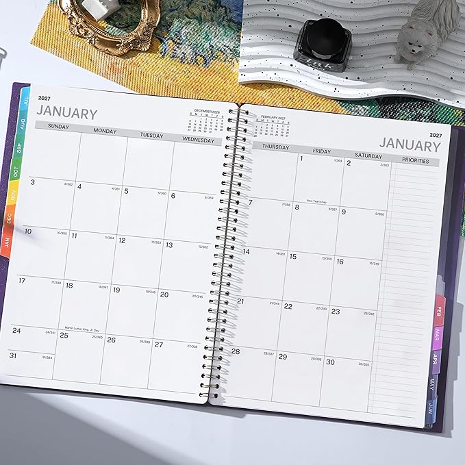 2026-2027 Weekly Appointment Book/Planner - Daily Hourly Planner 2026-2027, JUL 2026 - JUN 2027, 9" x 11" Appointment Book, Monthly Tabs, Hourly Interval, Thick Paper
