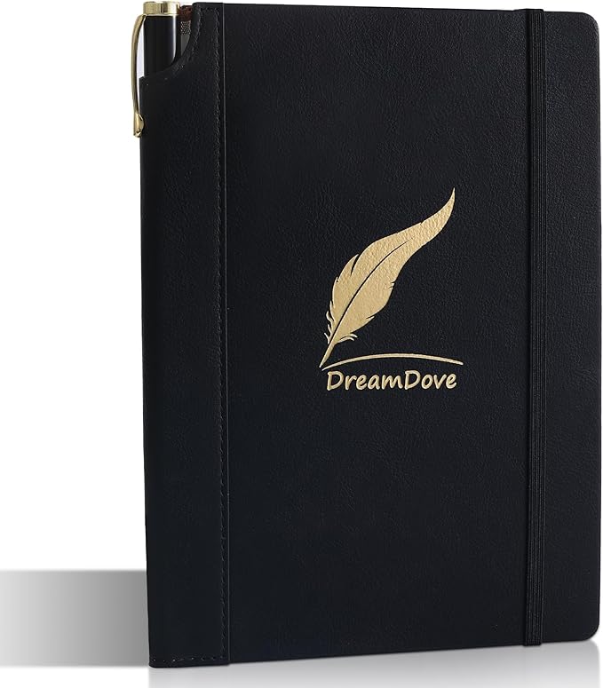 2026 Planner， Undated Weekly Planner A5 Week Plan Notepad 5.5'' X 8.1'' Weekly Agenda Weekly To Do List Planner Notebook With Goal & Habit Tracker Organizer Perfect For Office Home School Supplies Vegan Leather Hardcover (feather-black)