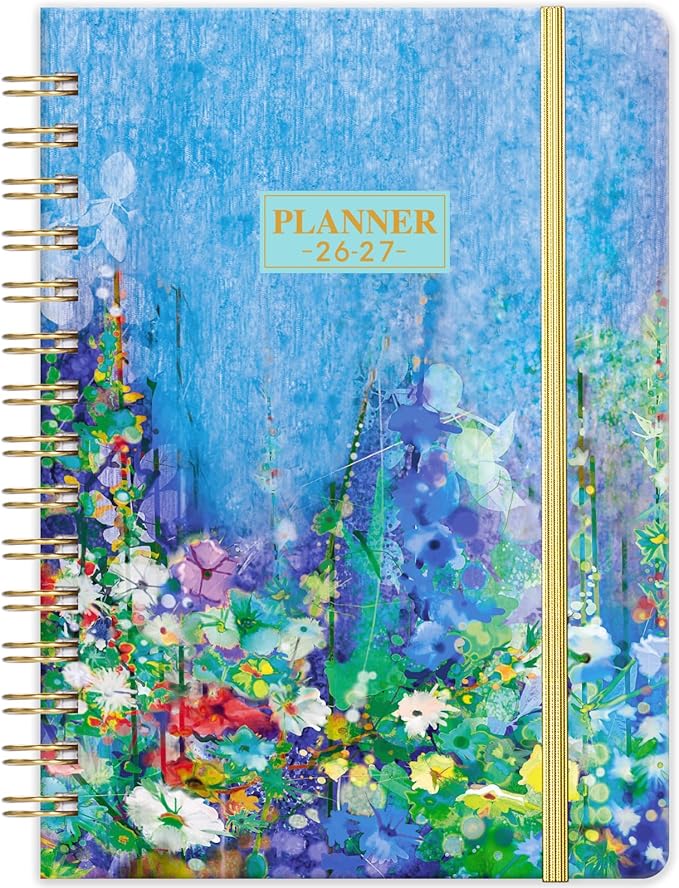 2026-2027 Planner - Weekly and Monthly Academic Planner 2026-2027, JUL. 2026 - JUN. 2027, 6.4" x 8.5", 26-27 Academic Planners with Monthly Tabs, Sturdy Cover, Premium Paper, Back Pocket, Strong Twin-wire Binding