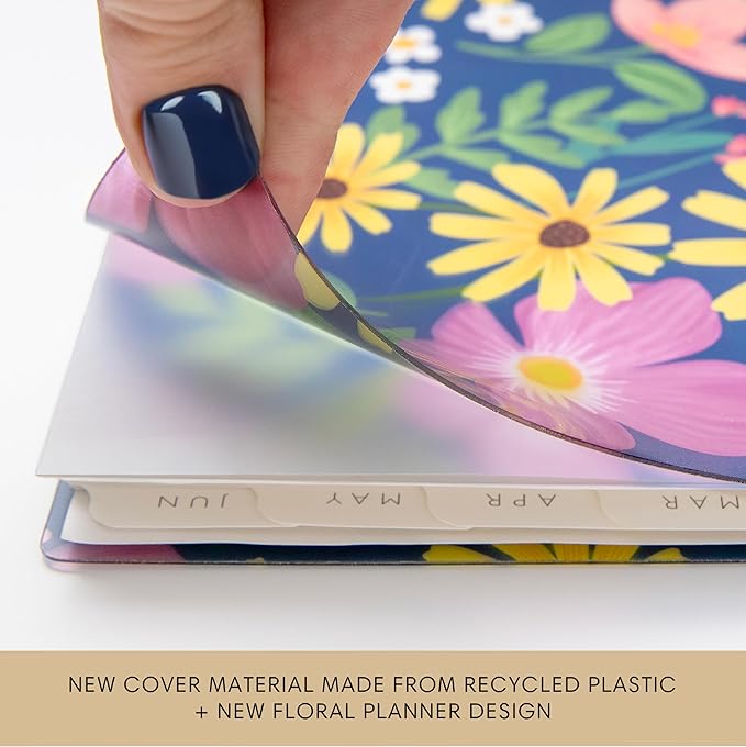 Blue Sky Sustainability 2026-2027 Weekly and Monthly Academic Year Planner Calendar, July 2026 - June 2027, 8.5" x 11", Flexible Cover From Recycled Plastic, Wirebound, Laminated Tabs, Storage Pocket, Gail