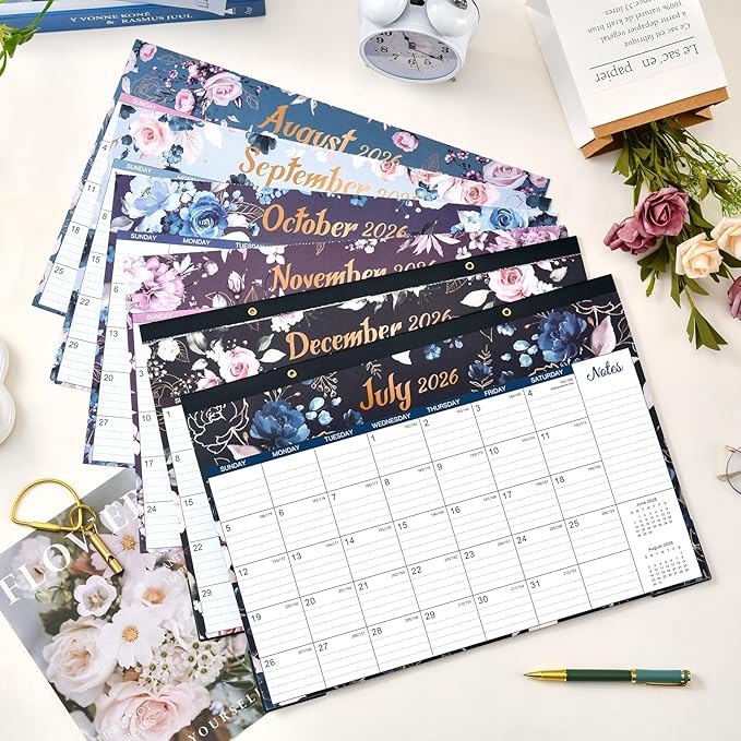 2026 Desk Calendar - Jan 2026 - Dec 2026, 12 Months Large 2026 Desk Calendar, 17" x 12", Desk Pad, Large Ruled Blocks, to-do List & Notes, Best Desk/Wall Calendar for Planning or Organizing