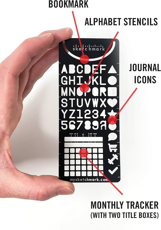 Journal Bookmark: Stainless Steel Journal Bookmark Stencil