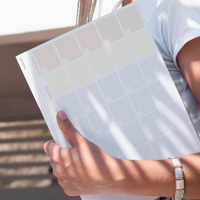 A4 Monthly Planner in FRENCH - Organizer & Perpetual Calendar - Planner with 25 Sheets. Exclusive and Ecological Design, 100% Paper.