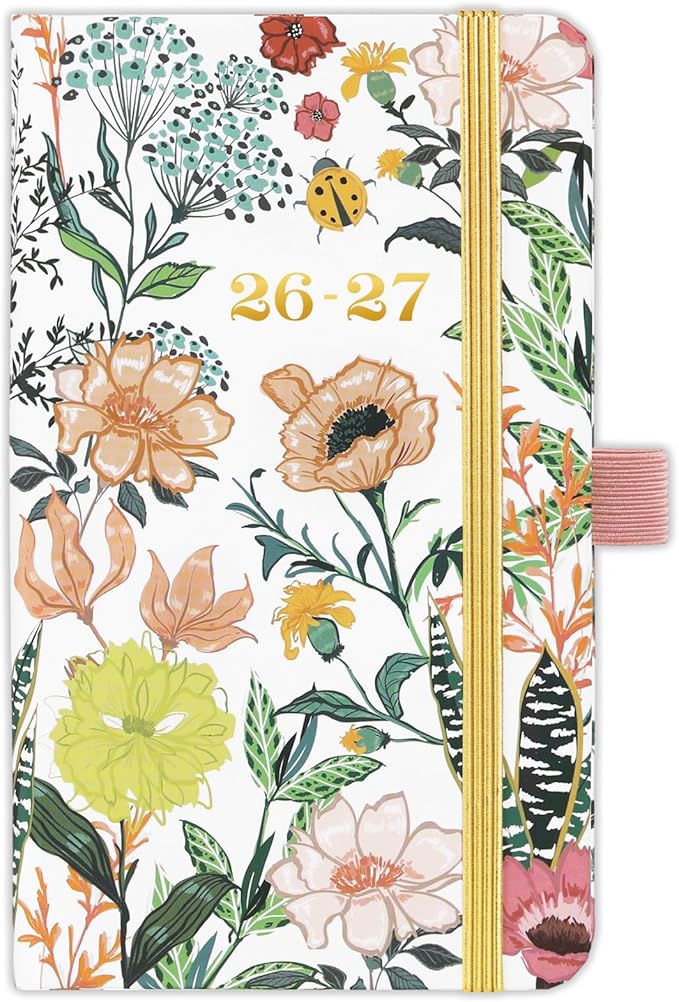 2026-2027 Pocket Planner/Calendar - July 2026 - June 2027, Pocket Calendar 2026-2027, Academic Planner, Weekly Monthly Planner, 6.3''×3.8'', Pen Loop, Pocket, 2 Book Marks, Elastic Closure, Note Pages