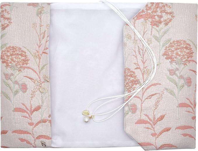 BLBMH 10x7 Book Cover | Handmade Non-Stretch Fabric Bible Cover with Bookmark | Washable Large Hardcover Paperback Protector | Privacy Reading Gift for Women - Dandelions Pink