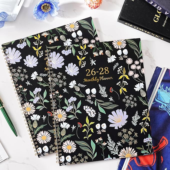 Monthly Planner 2026-2028 - 2 Year Planner 2026-2028, July 2026 - June 2028, 2 Years Monthly Planner, 9" x 11", Monthly Calendar Planners with Inner Pocket, Twin-wire Binding, Tabs