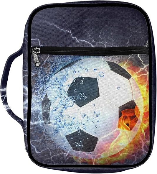Football Bible Cover, Kids Bible Case for Bible Study, Bible Carrier with Pockets Pencil Holders