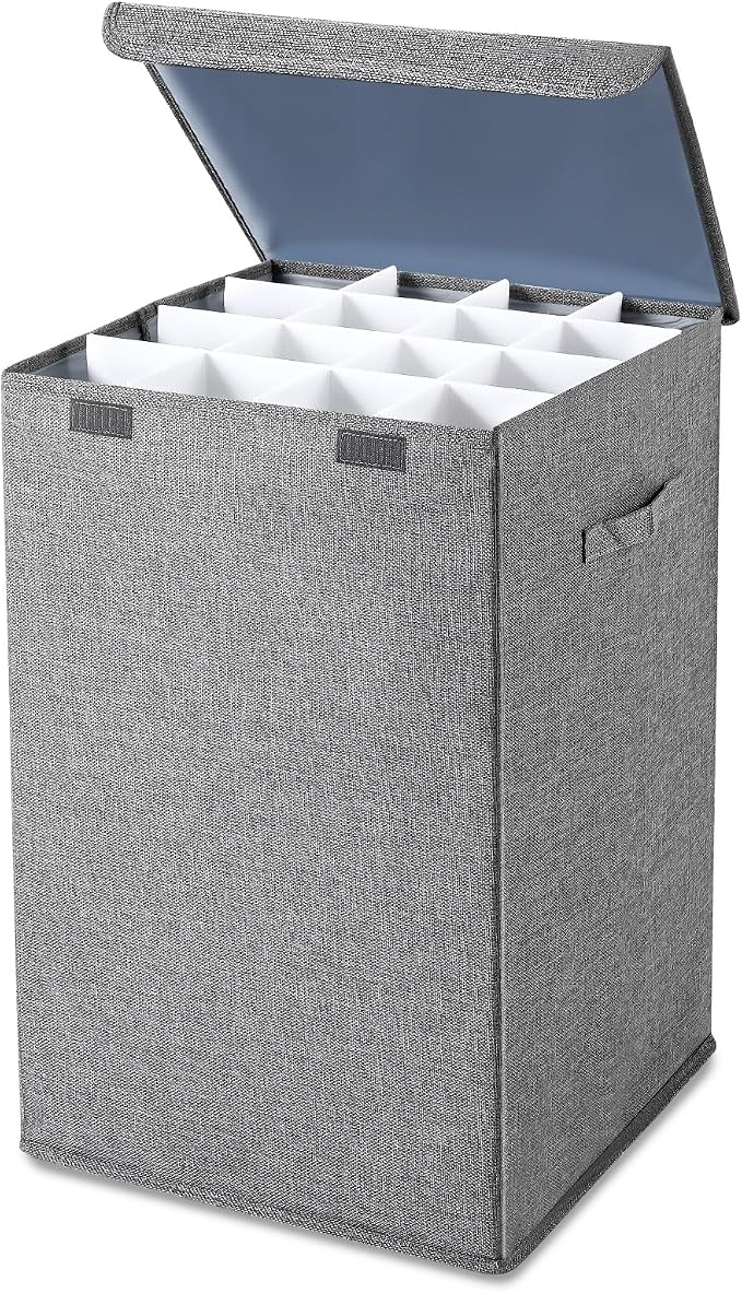 Yalikop Roll File Storage Organizer Poster Blueprint Folder Linen Storing Poster Anchor Charts 16 Slots 15.7 x 15.7 x 24.8 Inch for Architectural Map Home Office School Gift Wrap Items