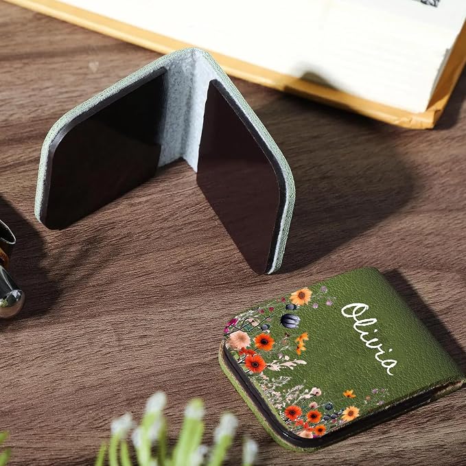Personalized Magnetic Bookmark with Name, Custom Leather Bookmark for Readers, Customized Bookmark Gifts for Book Lovers, Birthday, Christmas, Women, Book Accessory