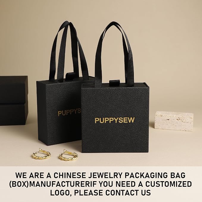 40 pcs paper boxes 9 x 9 x 3.5 cm, black luxury gift storage, jewelry gift storage box for earrings necklaces bracelets rings