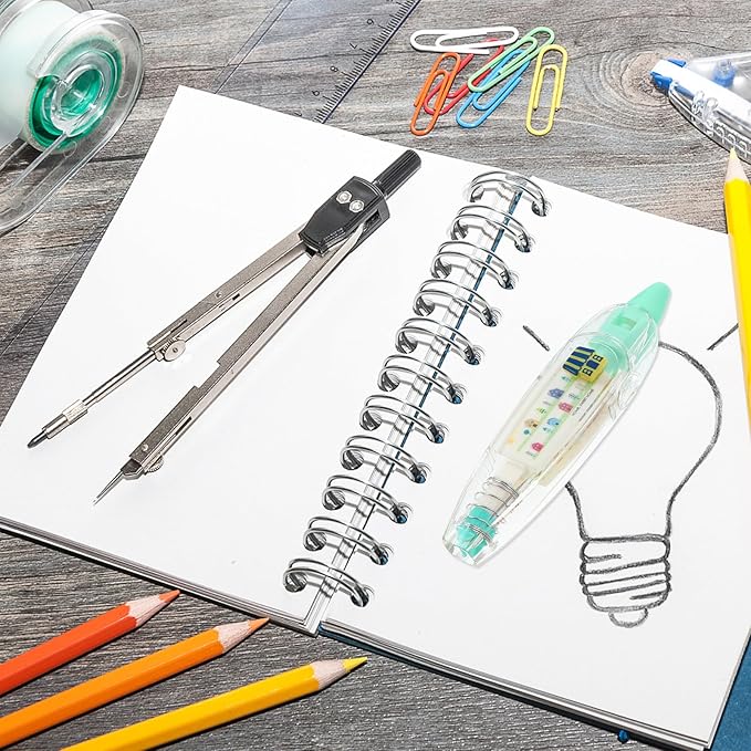 4pcs Cartoon Press Type Correction Tape Pen Set, Decorative DIY Stationery Supplies for Students, Portable Letter Tape for School and Office Use