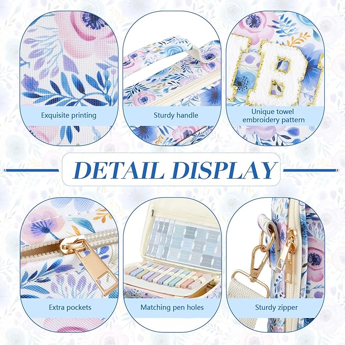 Sinload Large Bible Cover Case for Women, Bible Study Supplies Journaling Kit Chenille Letter PU Leather with Tabs Gel Pen Highlighters with Strap Easter Mothers Day Christian Gifts for Women Mom