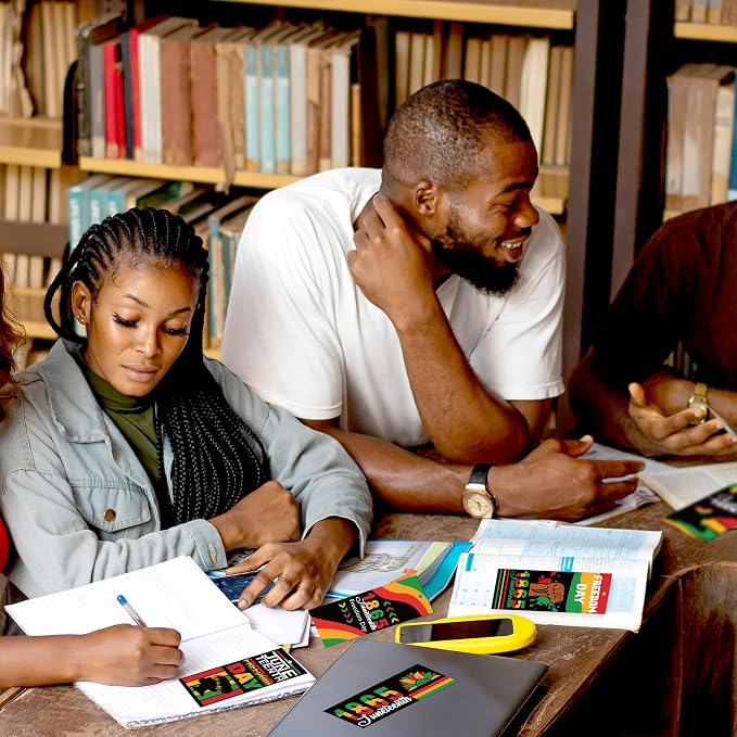Haooryx Juneteenth Bookmarks - 120Pcs 1865 Juneteenth Bookmarks with Ribbon Celebration June 19 Freedom Day Book Marks for Africa Americans Independence Day Classroom Inspirational Handouts Supplies