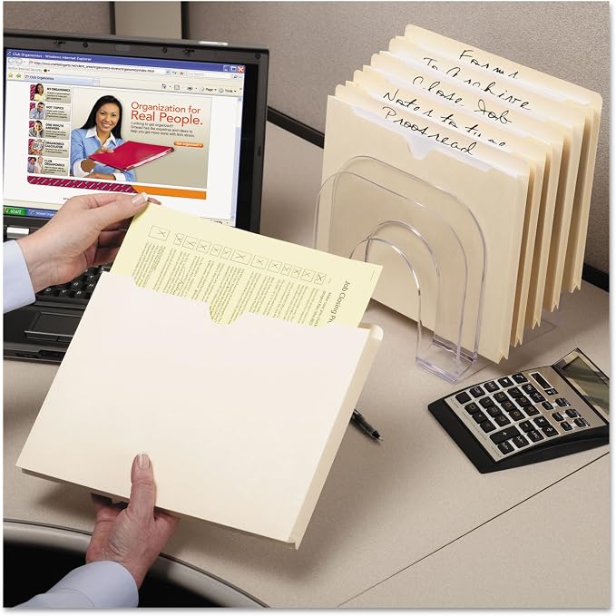 Smead File Jacket, Straight-Cut Tab, 2" Expansion, Letter Size, Manila, 50 per Box (75470)