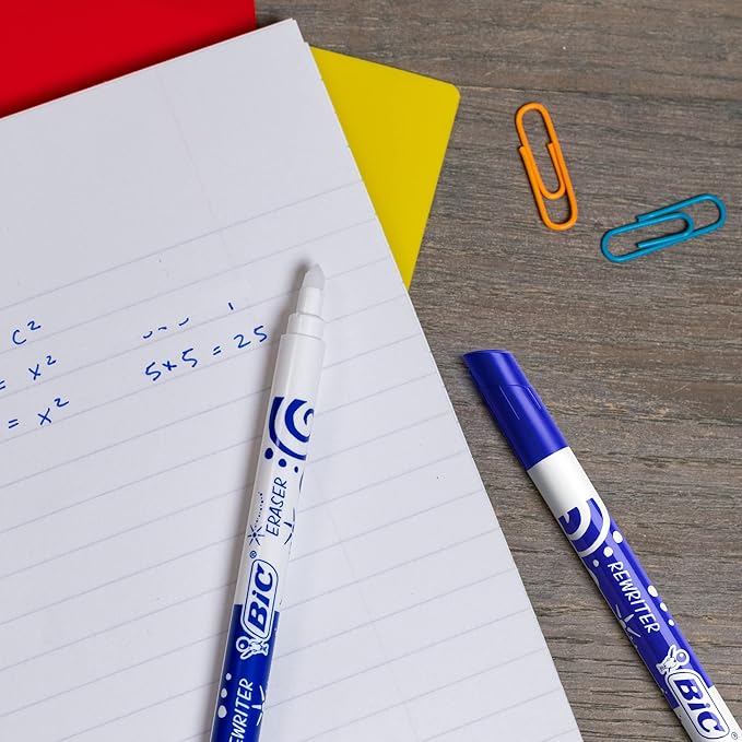 BIC Ink Killer, Pack of 4, Ink Eraser, Smudge-Resistant, Ideal for The Office, Home Office or School