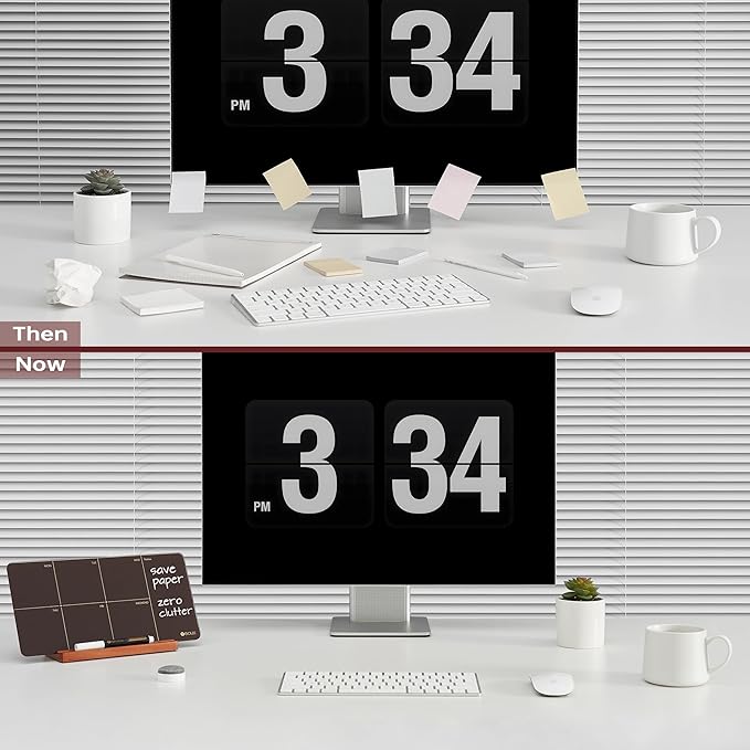 Desk Weekly Glass Dry Erase Board with Detachable Wood Stand, Burgundy Red, Small Desktop Calendar to Do List Planner Whiteboard 12x6 for Office, Home, Schools, Marker&Eraser Included, Yeoux