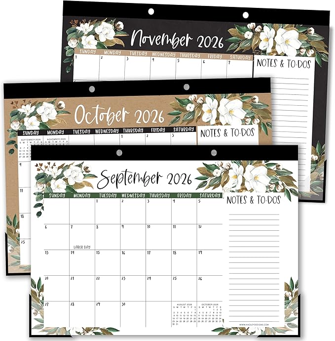 Hadley Designs Large Teacher Desk Calendar 2026-2027 - Desktop Calendar 2026, 18-Month Desk Calendars for Home, Office & Classroom, Cute Classroom Must Haves, Teacher Appreciation Gifts