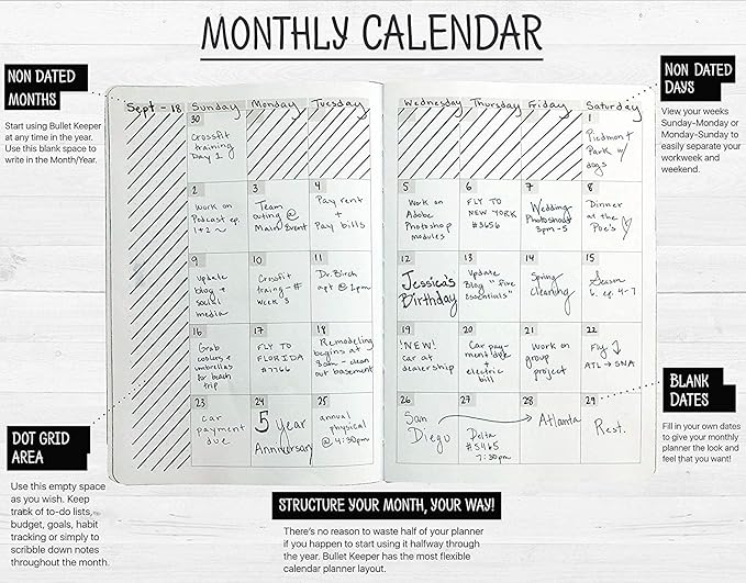 BK UNDATED Yearly Weekly/Monthly Planner 2026-27 Daily Planner Agenda & Personal Organizer to Increase Productivity, Academic Planner w/Sticker Set. A5 (5.8 x 8.3) - Brown Hardcover