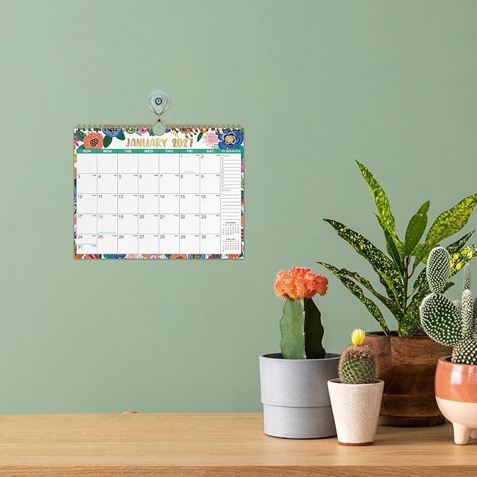 Calendar 2026-2027 - Wall Calendar 2026-2027, July 2026 to December 2027, 11" x 8.5", 26-27 Calendar 18 Monthly with Thick Paper + Julian Date - Floral