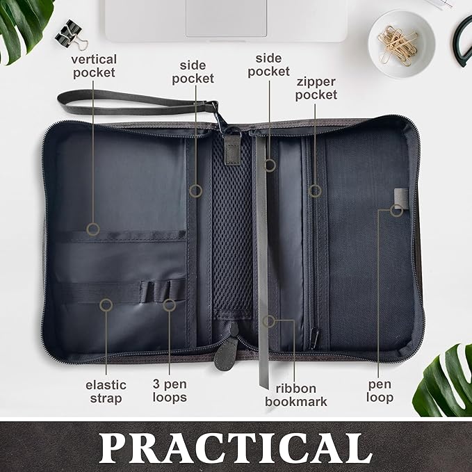 Medium Bible Cover for Men - Fits Bibles UP to 9.00" x 6.15" x 1.75" [Please Measure First] - Compact Vegan Leather Bible Case with Pen | The PCG Store