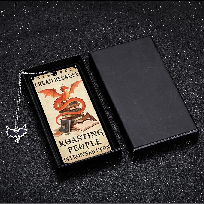 Dragon Bookmark - Dragon Gifts for Women Men Girls Fantasy Bookmark Gifts for Book Lovers Women Men Dragons Stuff Bookish Gift Funny Book Marks for Reading Kids Books Accessories for Reading Lovers