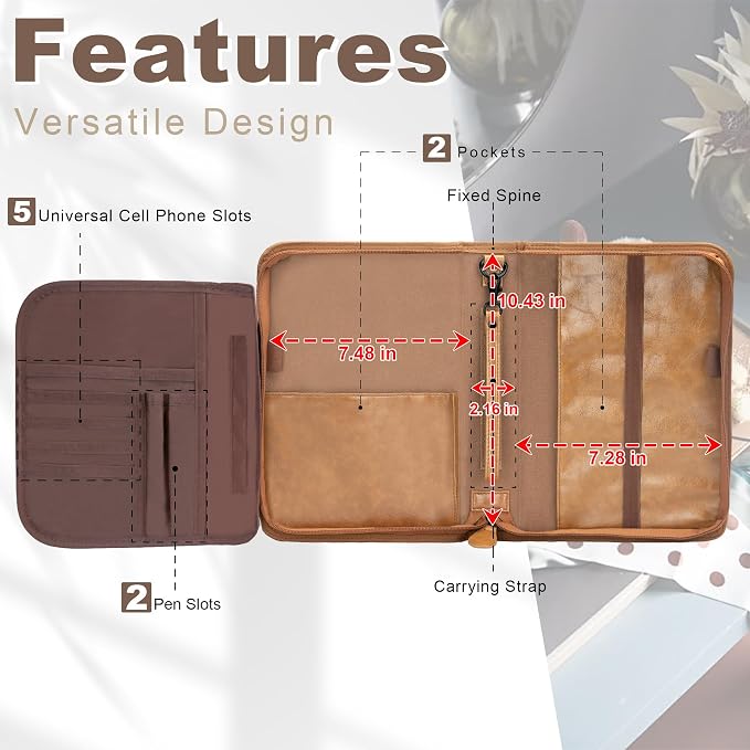 GUEER Bible Cover for Men, Bible Holder, Bible Cover Carrier Carrying Organizer Bag, Zipper and Pockets for Standard Size Bible, Gift for Men (NoLeather Flower)