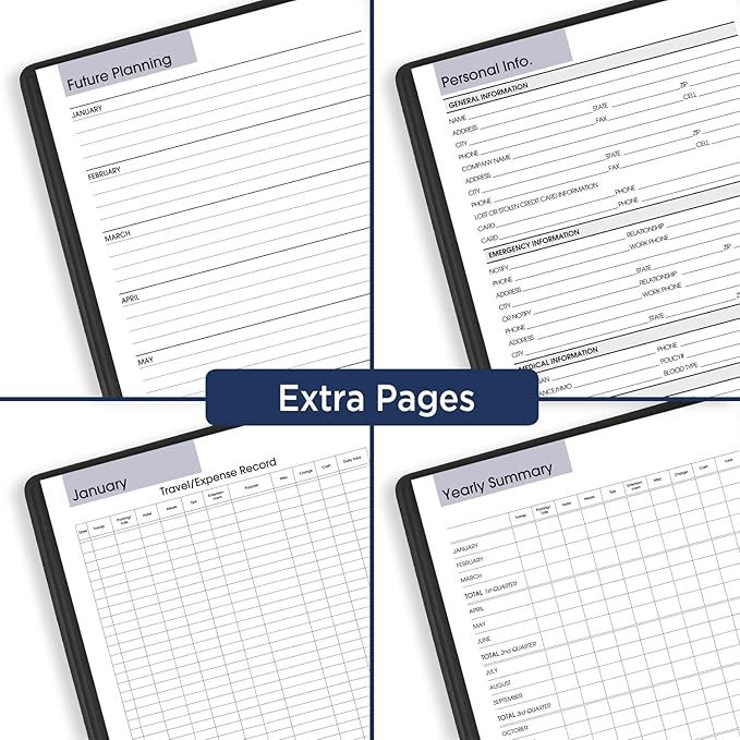 2023 Monthly Planner by AT-A-GLANCE, DayMinder, 7" x 8-3/4", Medium, Faux Leather, Black (G40000)