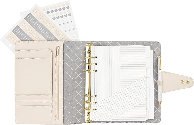 Kikki.K Leather Personal Planner Large Signature Range Almond,11512801