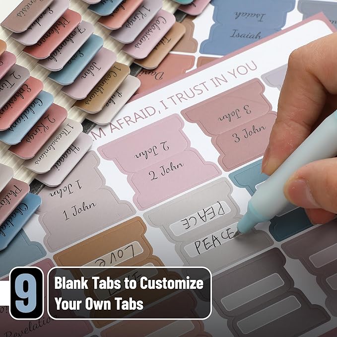 Mr. Pen- Bible Tabs, 75 Tabs, Vintage, Laminated Bible Tabs for Women and Men, Bible Tabs for Study Bible, Bible Index Tabs, Bible Book Tabs, Bible Labels Tabs, Mr Pen Bible Tabs