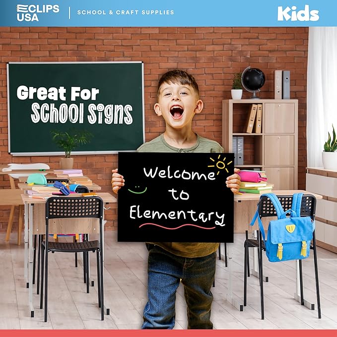 Poster Board Black Poster Paper 11x14 Black Poster Board Bulk Posteboard School Supplies (100 Pack)