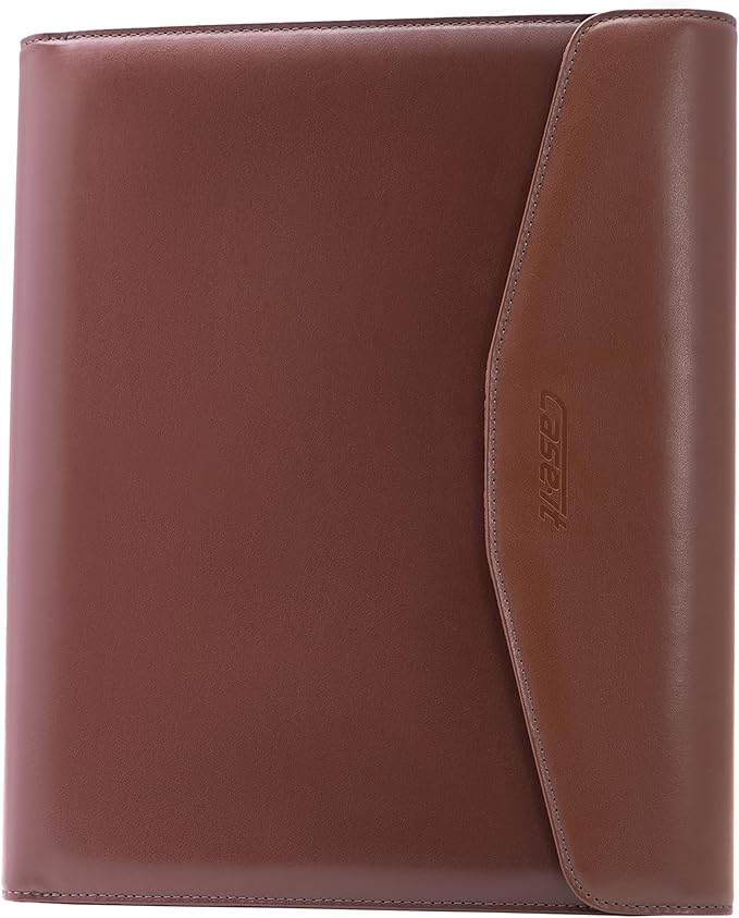 Case-It V.P Tri-Fold Business Meeting Padfolio | Professional Portfolio with Letter Size Writing Pad, Multiple Pockets, PAD-35 BRN